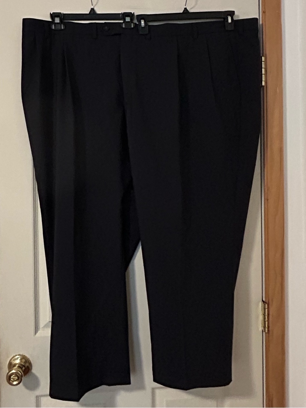 Lands' End Outfitters Traditional Fit Men’s Dark Blue Dress Pants 56 x 29